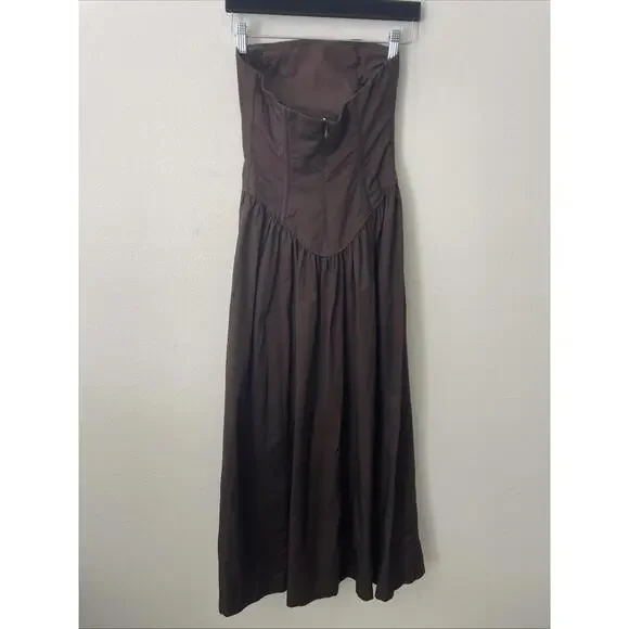 bandeau maxi dress pink Maiah Pink Floral Print Maxi Dress - US 14
